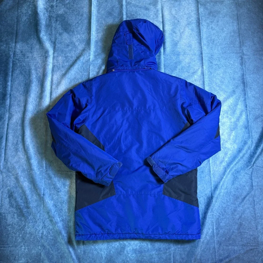 Columbia Hooded Jacket Blue Removable Hood Full Zip Hiking Men's S